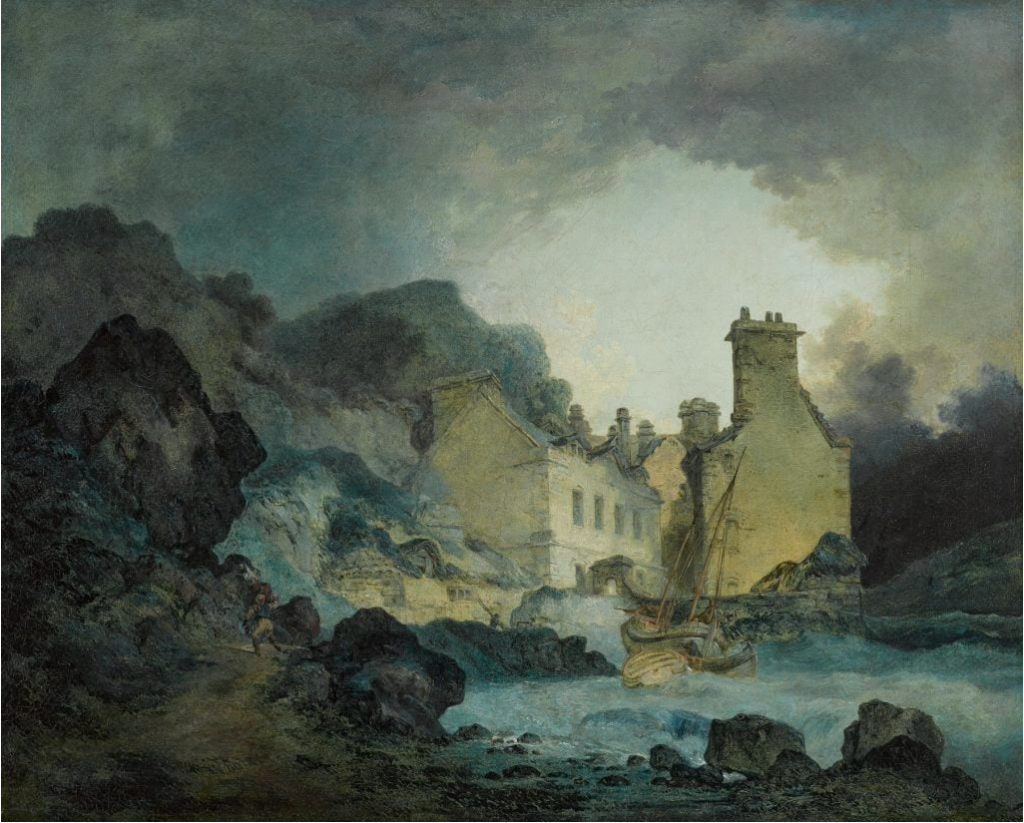 turner-The Rising Squall, Hot Wells, from St. Vincent's Rock, Bristol (1792). Image courtesy of Sotheby's.