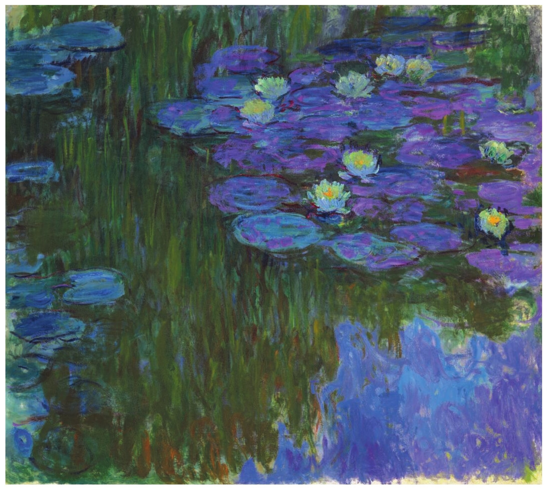 Claude Monet (1840-1926) Water Lilies in bloom (c. 1914-1917)