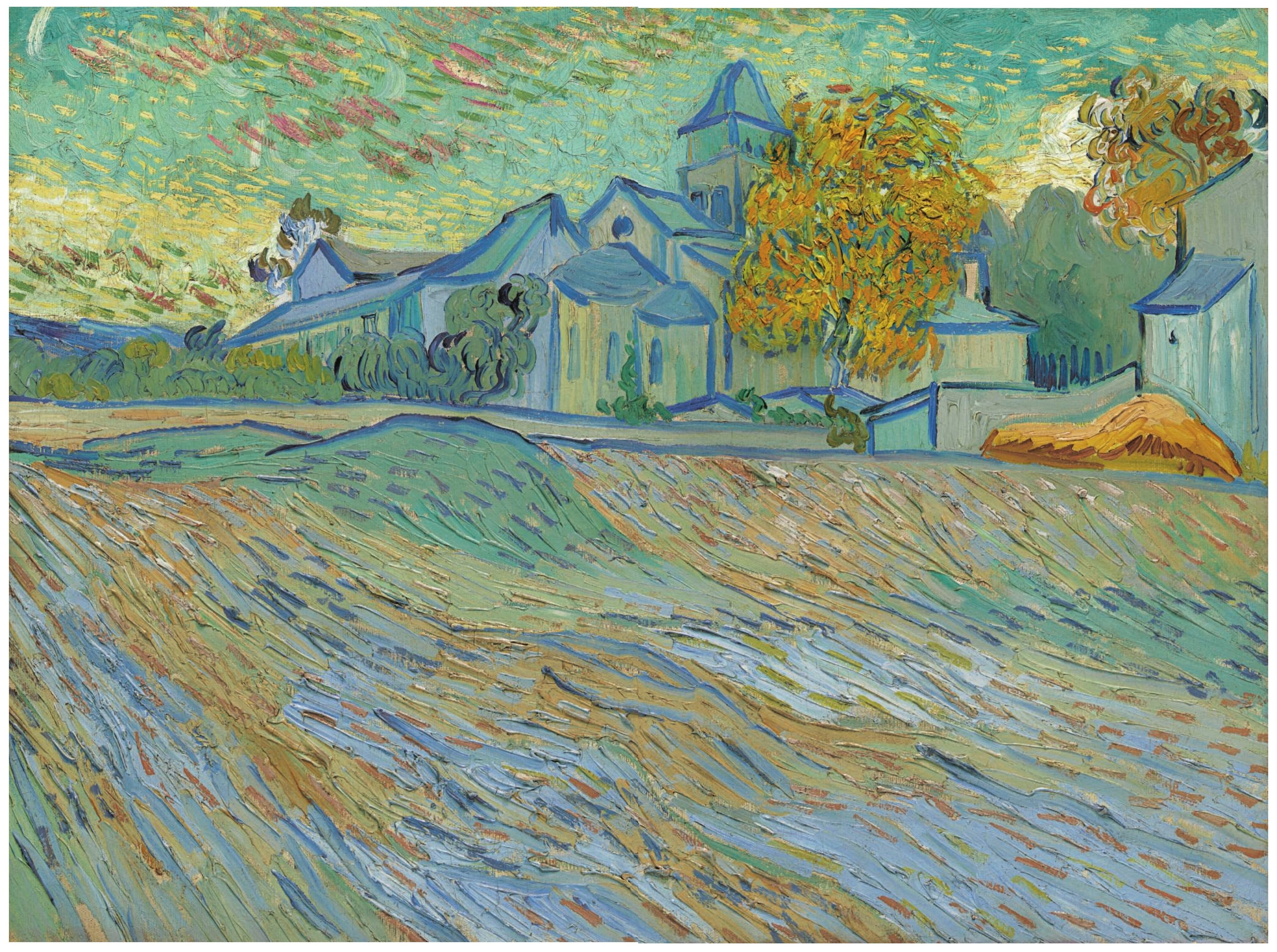 Vincent Van Gogh (1853-1890) Vue de l’asile et de la Chapelle Saint-Paul de Mausole (1889)