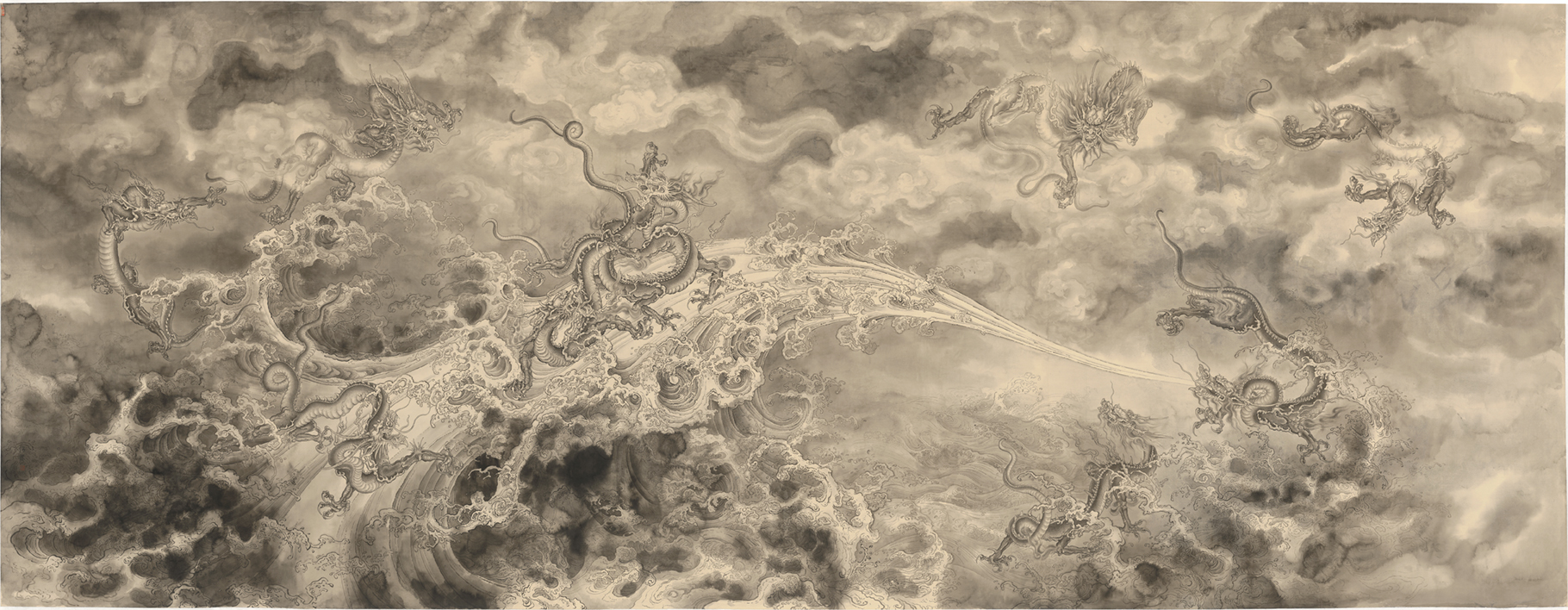 Ren Zhong - Nine dragons and sea, 2018