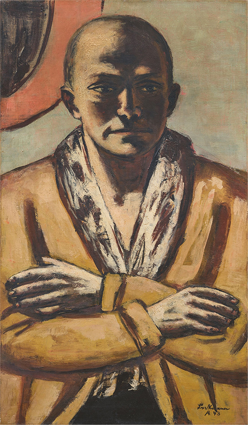 马克斯•贝克曼（1884-1950） 《黄色-粉红色自画像》（1943年）