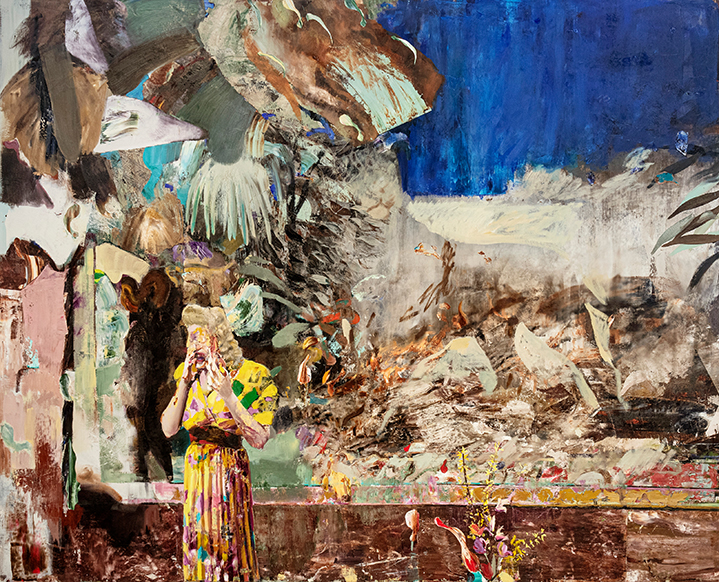 Adrian GHENIE (b. 1977) Pie Fight Interior 12 (2014), Oil on canvas, 284 x 350 cm