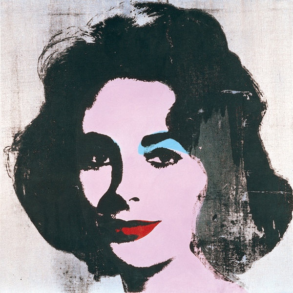 Andy WARHOL (1928-1987). Synthetic polymer and screen printing inks on canvas, 101.6 x 101.6 cm Silver Liz Ferus Type (1963)